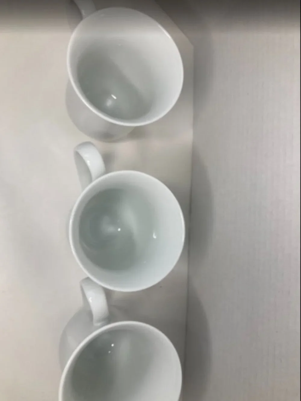 Pottery Barn PB White Porcelain Footed Coffee Mugs